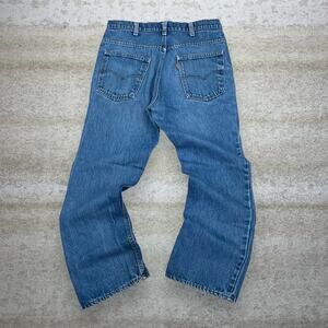 True Vintage 70s Levis Jeans 32x28 Flared Bell Bottoms Bootcut Medium Wash